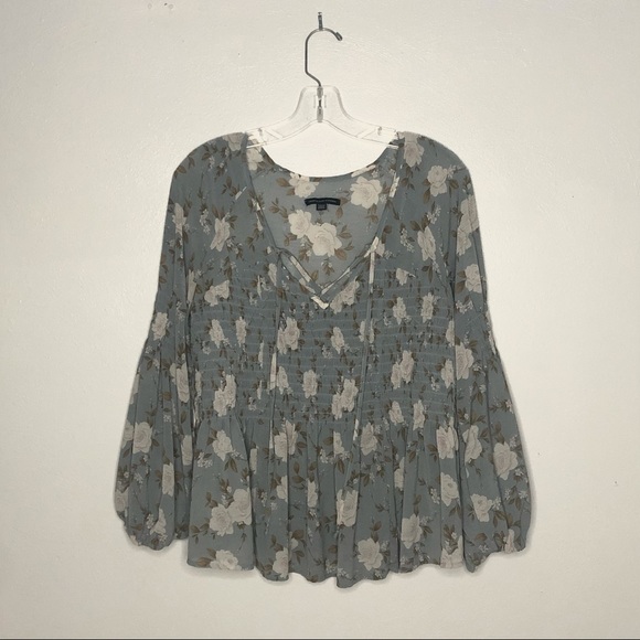 Floral American Eagle Blouse - Picture 3 of 5